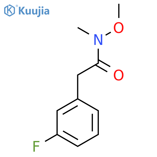 2-(3-Fluorophenyl)-N-methoxy-N-methylacetamide structure