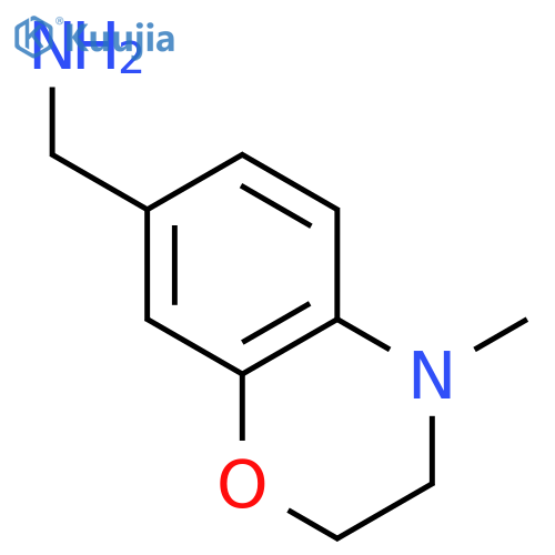 (4-methyl-3,4-dihydro-2H-1,4-benzoxazin-7-yl)methylamine structure