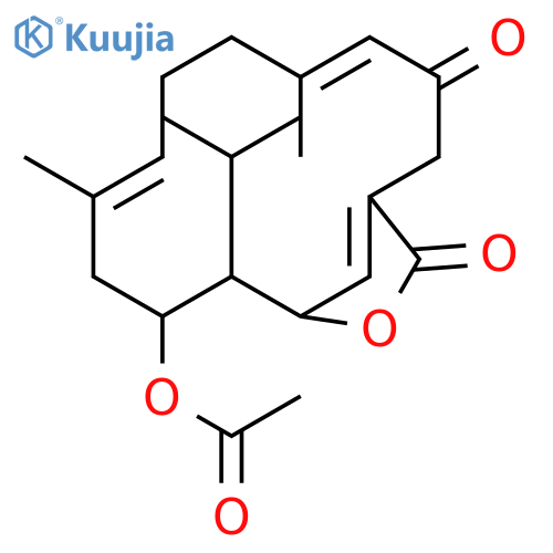 14-Oxabicyclo[11.2.1]hexadeca-1(16),4,8-triene-3,15-dione, 11-(acetyloxy)-5,9-dimethyl-12-(1-methylethyl)-, (4E,8E,11S,12R,13R)- structure