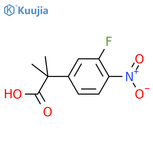 2-(3-Fluoro-4-nitrophenyl)-2-methylpropanoic acid structure