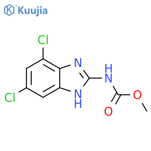 Methyl-N-(4,6-dichloro-1H-benzimidazol-2-yl)carbamate structure