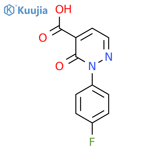 2-(4-Fluorophenyl)-3-oxo-2,3-dihydropyridazine-4-carboxylic acid structure