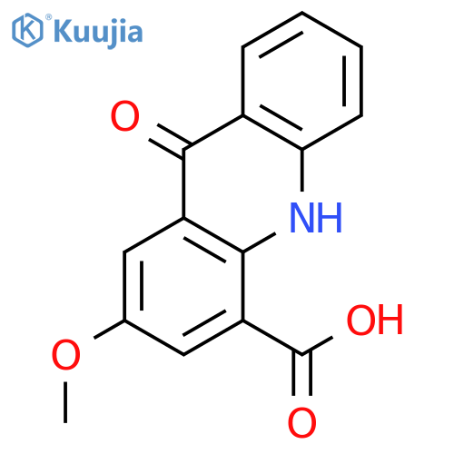 4-Acridinecarboxylic acid, 9,10-dihydro-2-methoxy-9-oxo- structure