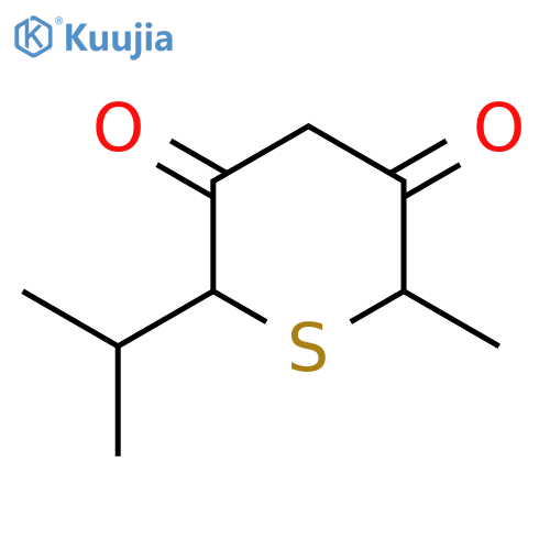2H-Thiopyran-3,5(4H,6H)-dione, 2-methyl-6-(1-methylethyl)- structure