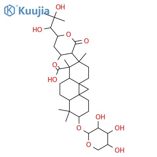 3,24,25-Trihydroxy-15,16-secocycloartan-16,23-olid-15-oic acid; (3β,23R,24R)-form, 3-O-β-D-Xylopyranoside structure