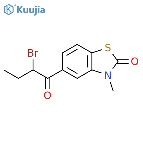 2(3H)-Benzothiazolone, 5-(2-bromo-1-oxobutyl)-3-methyl- structure