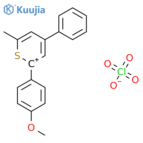 Thiopyrylium, 2-(4-methoxyphenyl)-6-methyl-4-phenyl-, perchlorate structure
