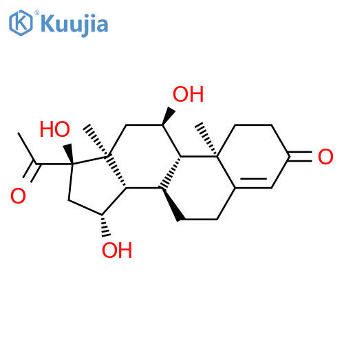 Pregn-4-ene-3,20-dione, 11,15,17-trihydroxy-, (11a,15b)- structure