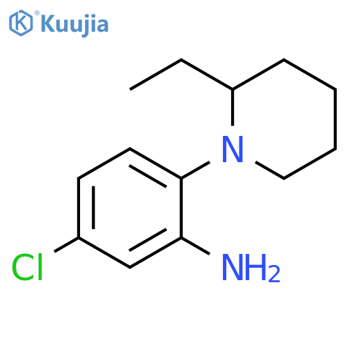 5-Chloro-2-(2-ethyl-1-piperidinyl)aniline structure