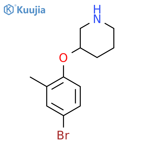 3-(4-Bromo-2-methylphenoxy)piperidine structure