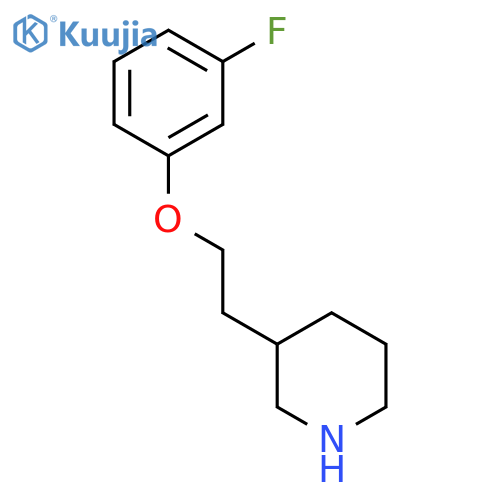 3-2-(3-fluorophenoxy)ethylpiperidine structure