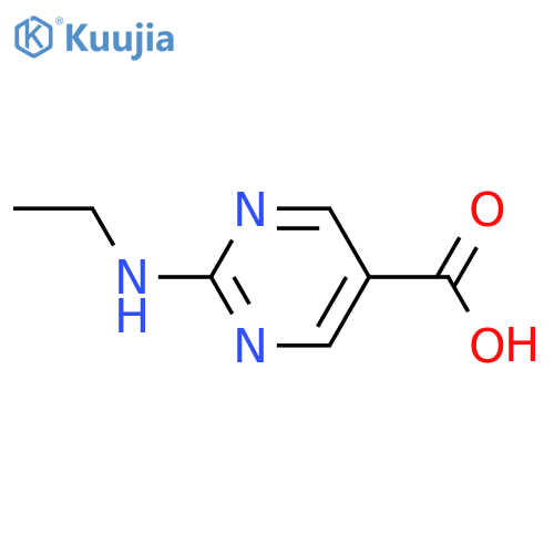 2-(ethylamino)pyrimidine-5-carboxylic acid structure