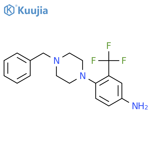 4-(4-Benzyl-1-piperazinyl)-3-(trifluoromethyl)-phenylamine structure