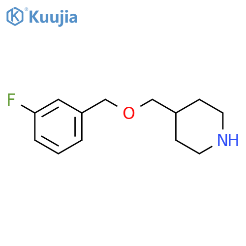 4-{[(3-Fluorobenzyl)oxy]methyl}piperidine structure