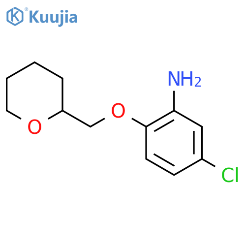 5-chloro-2-[(oxan-2-yl)methoxy]aniline structure