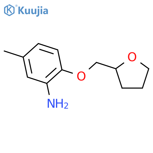 5-Methyl-2-(tetrahydro-2-furanylmethoxy)aniline structure