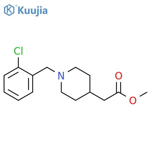 Methyl 1-(2-chlorobenzyl)piperidin-4-ylacetate hydrochloride structure
