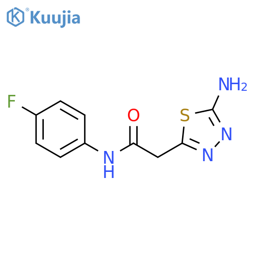 5-Amino-N-(4-fluorophenyl)-1,3,4-thiadiazole-2-acetamide structure