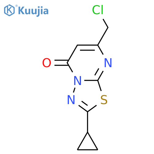7-(Chloromethyl)-2-cyclopropyl-5H-1,3,4thiadiazolo3,2-apyrimidin-5-one structure
