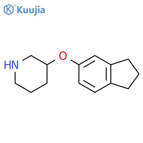 3-(2,3-dihydro-1H-inden-5-yloxy)piperidine structure