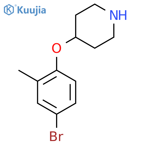 4-(4-Bromo-2-methylphenoxy)piperidine structure