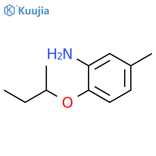 2-(Butan-2-yloxy)-5-methylaniline structure