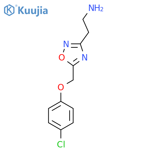 2-{5-(4-chlorophenoxy)methyl-1,2,4-oxadiazol-3-yl}ethan-1-amine structure