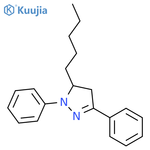 1H-Pyrazole, 4,5-dihydro-5-pentyl-1,3-diphenyl- structure