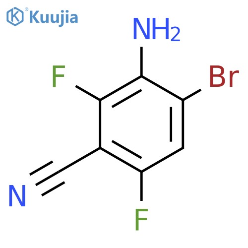 3-Amino-4-bromo-2,6-difluorobenzonitrile structure