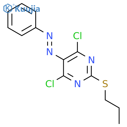 4,6-Dichloro-5-(2-phenyldiazenyl)-2-(propylthio)pyrimidine structure