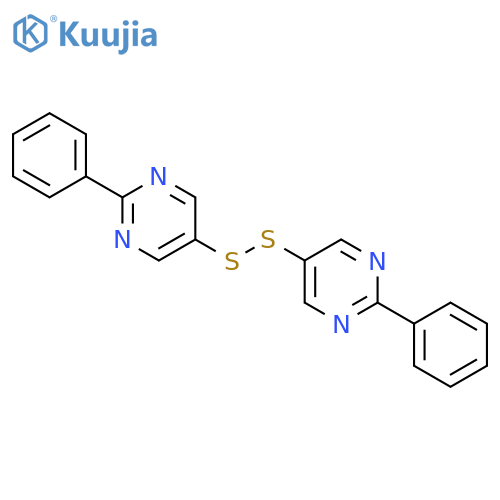 Pyrimidine, 5,5'-dithiobis[2-phenyl- structure