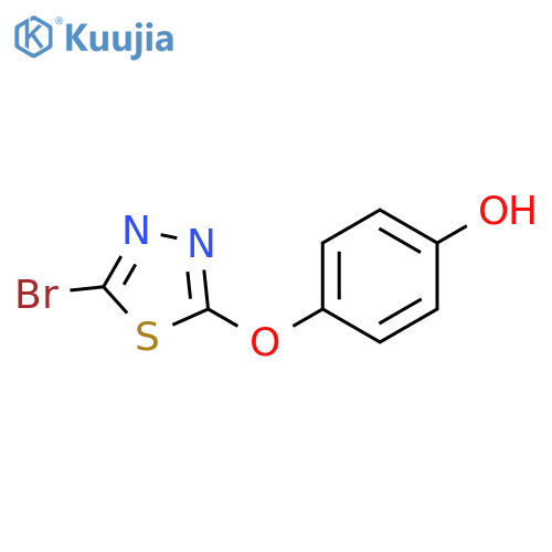 4-[(5-bromo-1,3,4-thiadiazol-2-yl)oxy]phenol structure