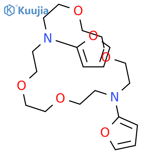 1,4,10,13-Tetraoxa-7,16-diazacyclooctadecane, 7,16-di-2-furanyl- structure