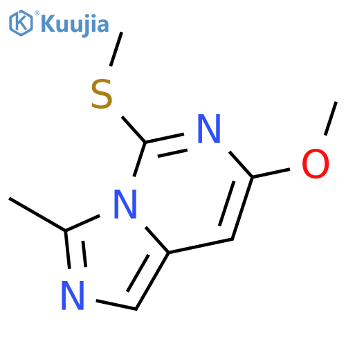 Imidazo[1,5-c]pyrimidine, 7-methoxy-3-methyl-5-(methylthio)- structure