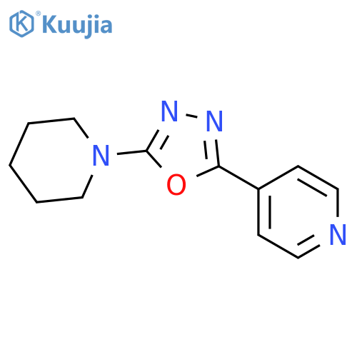 Pyridine, 4-[5-(1-piperidinyl)-1,3,4-oxadiazol-2-yl]- structure