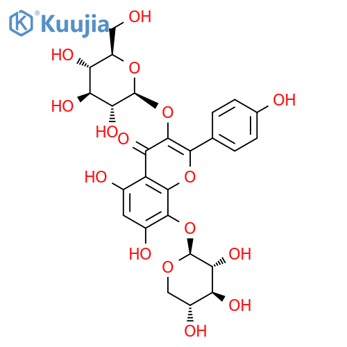 herbacetin-3-O-beta-D-glucopyranosyl-8-O-beta-D-xylopyranoside structure