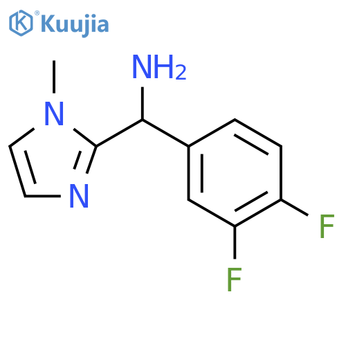 (3,4-difluorophenyl)(1-methyl-1H-imidazol-2-yl)methanamine structure