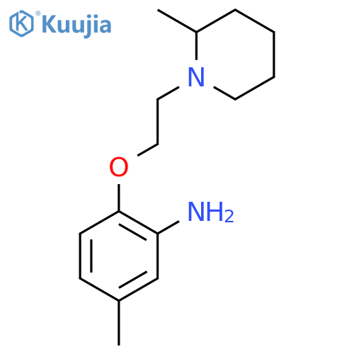 5-Methyl-2-[2-(2-methyl-piperidin-1-yl)-ethoxy]-phenylamine structure