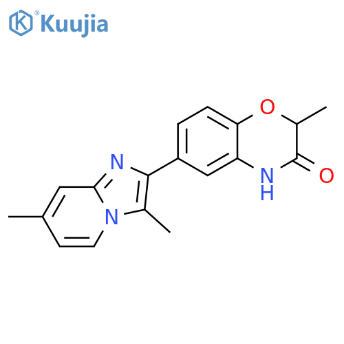 2H-1,4-Benzoxazin-3(4H)-one, 6-(3,7-dimethylimidazo[1,2-a]pyridin-2-yl)-2-methyl- structure