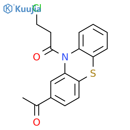 2-acetyl-10-(3-chloro-propionyl)-10H-phenothiazine structure