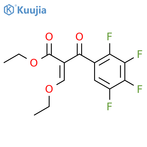 ethyl 2-(ethoxymethylene)-3-oxo-3-(2,3,4,5-tetrafluorophenyl)propionate structure