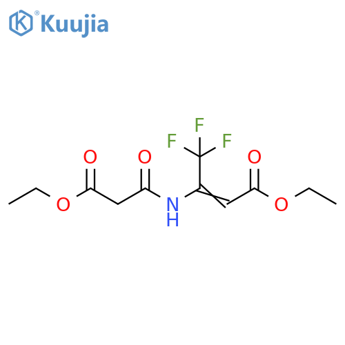 2-Butenoic acid, 3-[(3-ethoxy-1,3-dioxopropyl)amino]-4,4,4-trifluoro-, ethyl ester structure