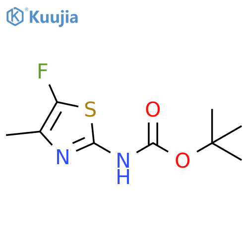Carbamic  acid,  N-(5-fluoro-4-methyl-2-thiazolyl)-,  1,1-dimethylethyl  ester structure