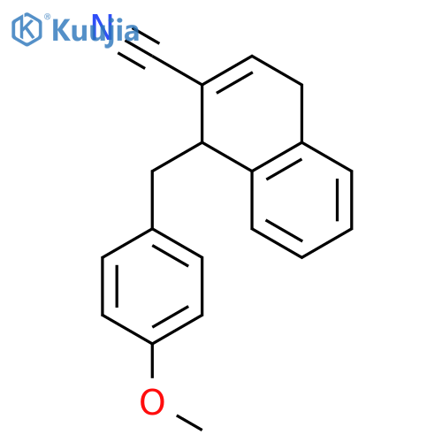 2-Naphthalenecarbonitrile, 1,4-dihydro-1-[(4-methoxyphenyl)methyl]- structure
