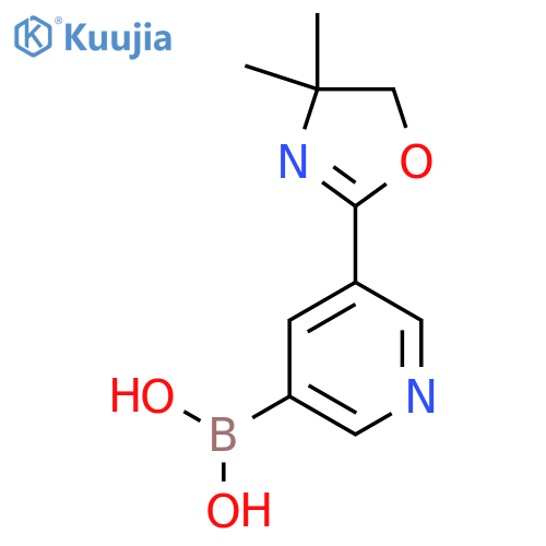 5-(4,4-Dimethyl-4,5-dihydrooxazol-2-yl)pyridin-3-ylboronic acid structure