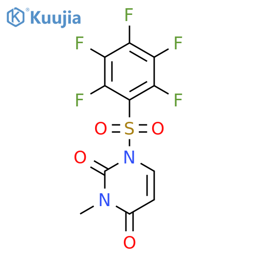 2,4(1H,3H)-Pyrimidinedione, 3-methyl-1-[(pentafluorophenyl)sulfonyl]- structure