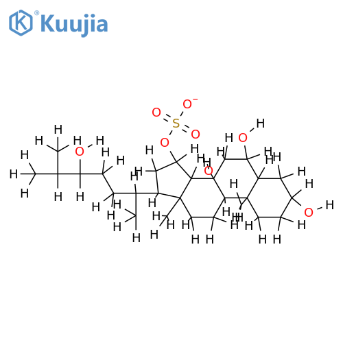 (24S)-5alpha-cholestan-3beta,6beta,8,15beta,24-pentaol 15-sulfate sodium salt structure