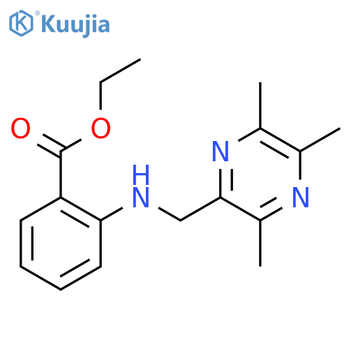 2-[[(3,5,6-TRIMETHYL-2-PYRAZINYL)METHYL]AMINO]BENZOIC ACID ETHYL ESTER structure