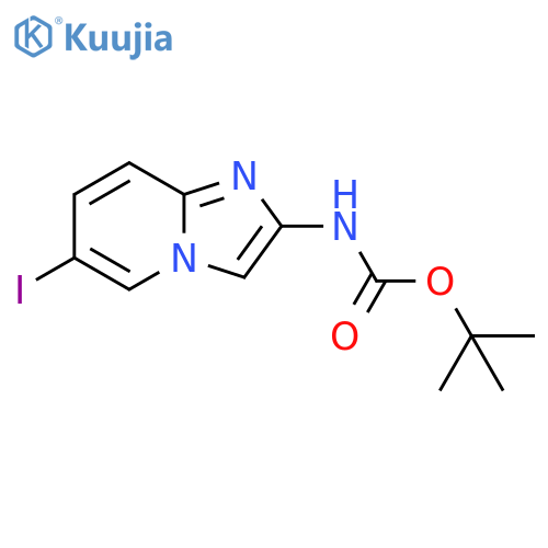1,1-Dimethylethyl N-(6-iodoimidazo[1,2-a]pyridin-2-yl)carbamate structure