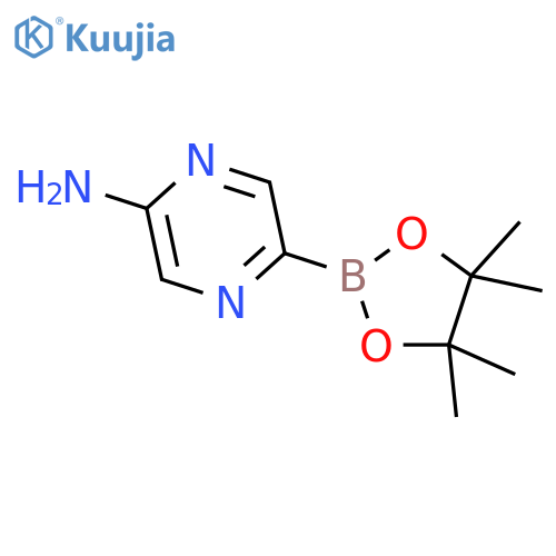 5-(4,4,5,5-tetramethyl-1,3,2-dioxaborolan-2-yl)pyrazin-2-amine structure